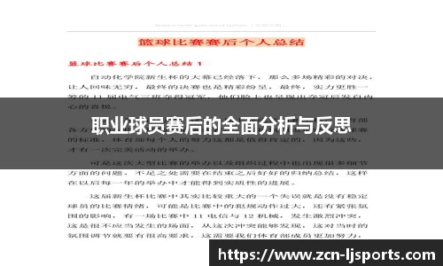 职业球员赛后的全面分析与反思