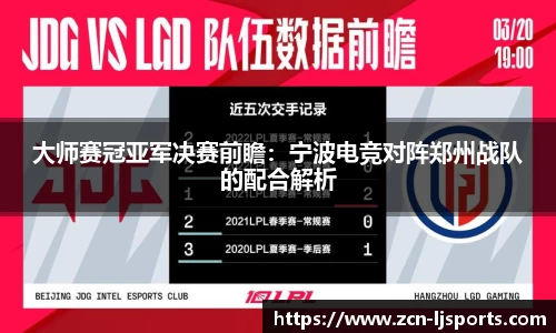 大师赛冠亚军决赛前瞻：宁波电竞对阵郑州战队的配合解析